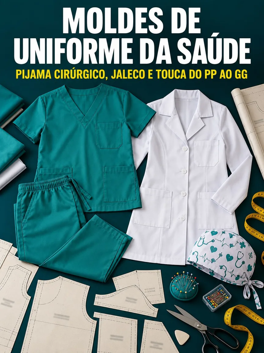 Capa do livro Moldes de Uniforme da Saúde